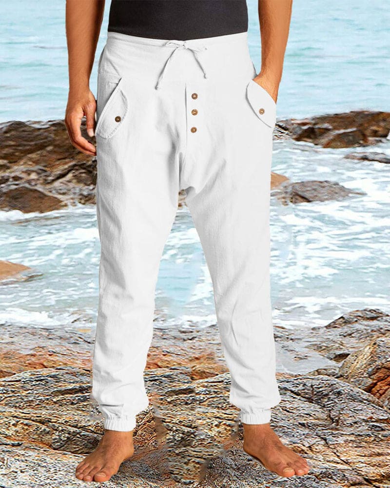 Pantalons d'été homme – Pantalon léger et polyvalent en coton pour toutes occasions