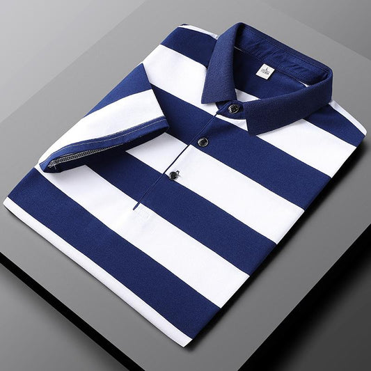 Polo d'été homme – Polo rayé léger et polyvalent pour toutes occasions