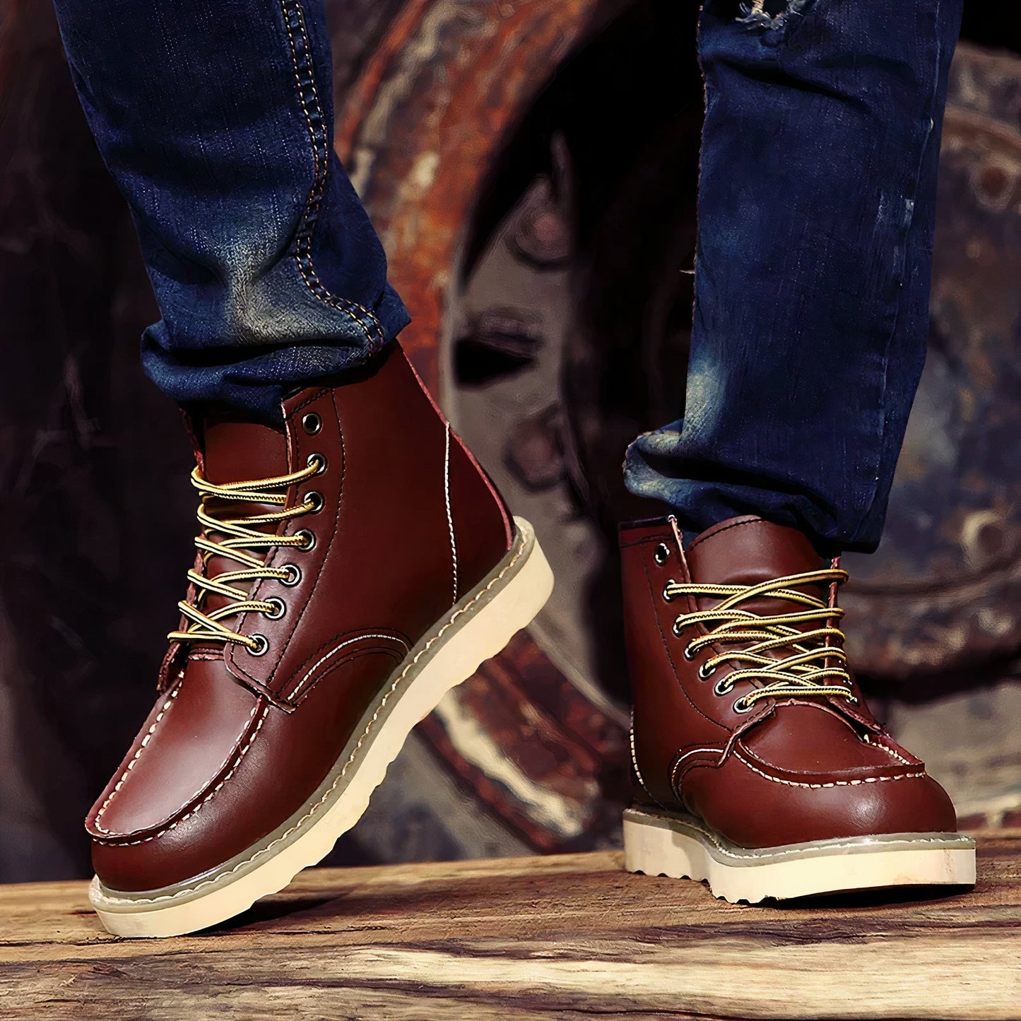 Bottes d'hiver homme – Bottes vintage chaudes et confortables