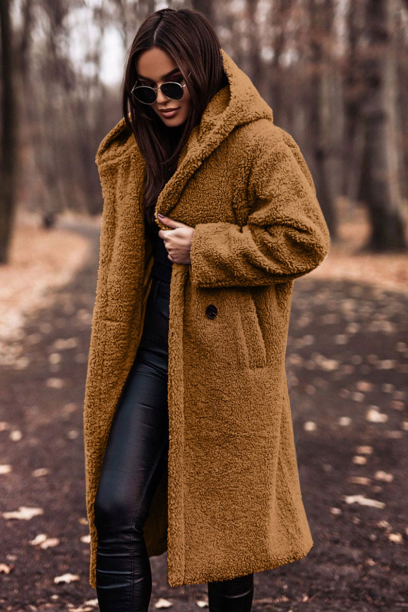 Veste chaude femme – Manteau tendance en laine pour hiver