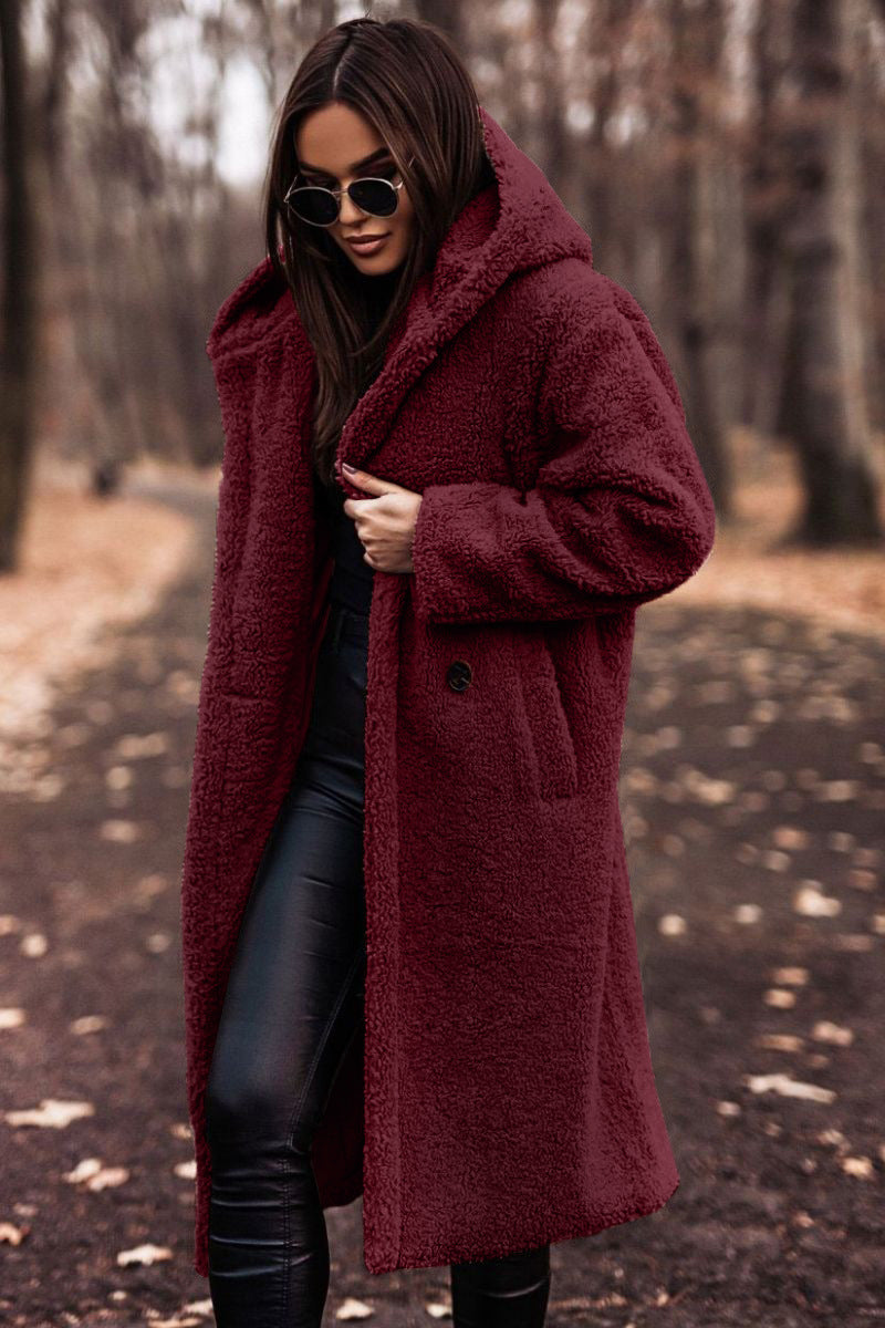 Veste chaude femme – Manteau tendance en laine pour hiver