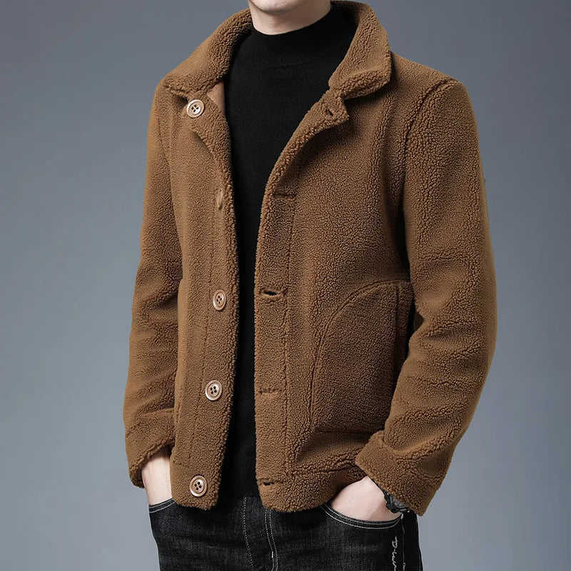 Veste d'hiver homme – Manteau peluche chaud et confortable