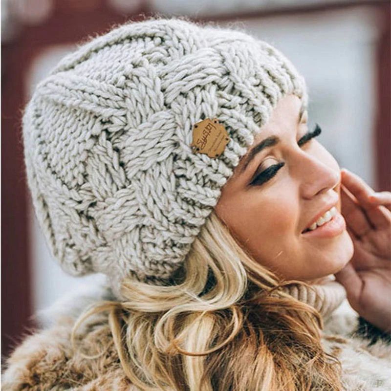 Bonnet d'hiver femme – Bonnet chaud en laine pour temps froid