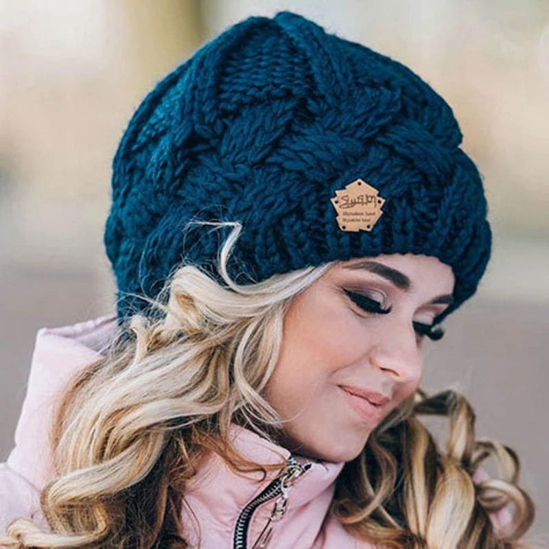 Bonnet d'hiver femme – Bonnet chaud en laine pour temps froid