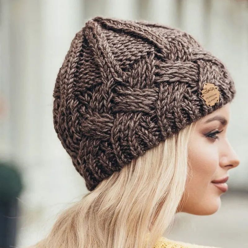 Bonnet d'hiver femme – Bonnet chaud en laine pour temps froid