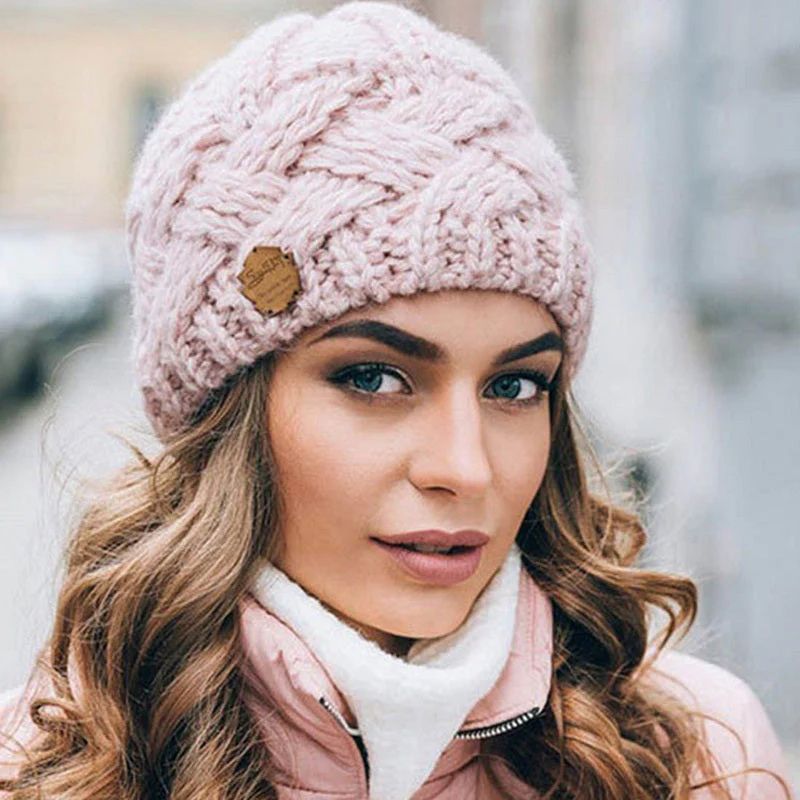 Bonnet d'hiver femme – Bonnet chaud en laine pour temps froid