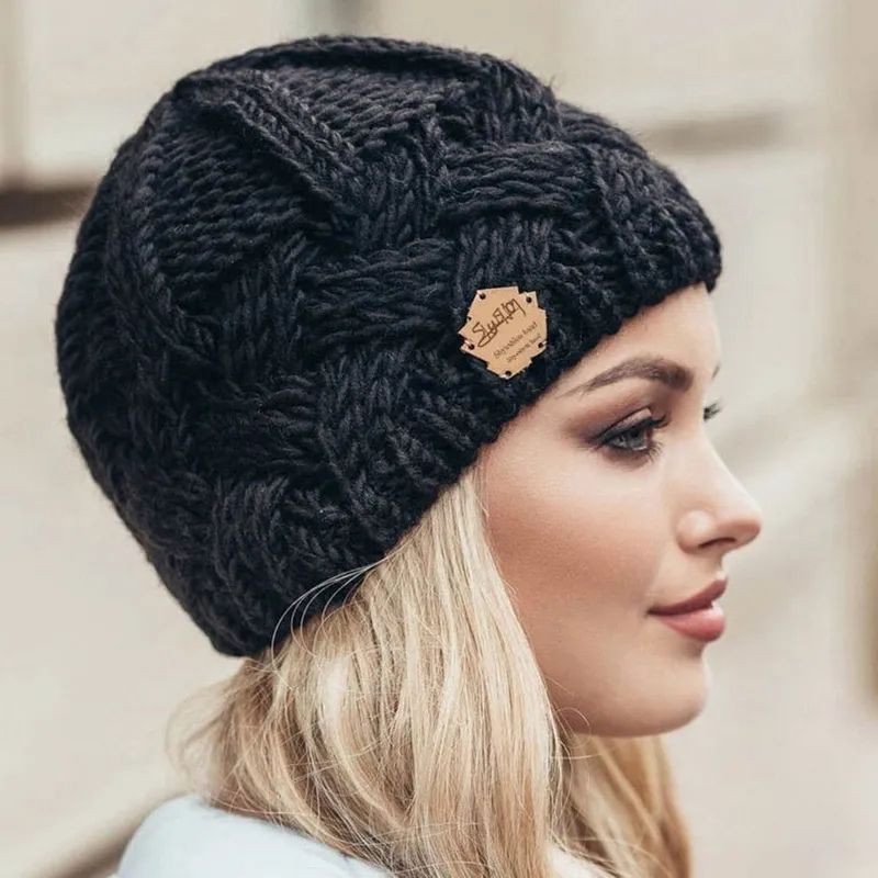 Bonnet d'hiver femme – Bonnet chaud en laine pour temps froid