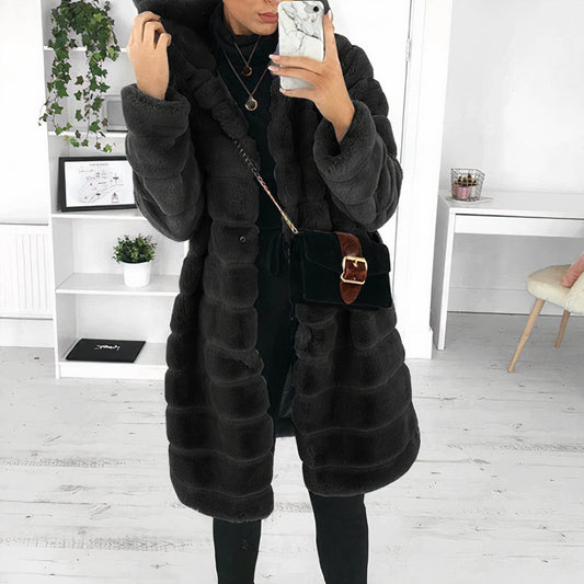 Manteau d'hiver femme – Manteau chaud et douillet en laine pour temps froid