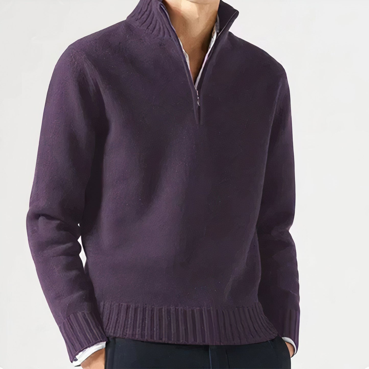 Pull décontracté homme – Pull chaud en laine doux et confortable