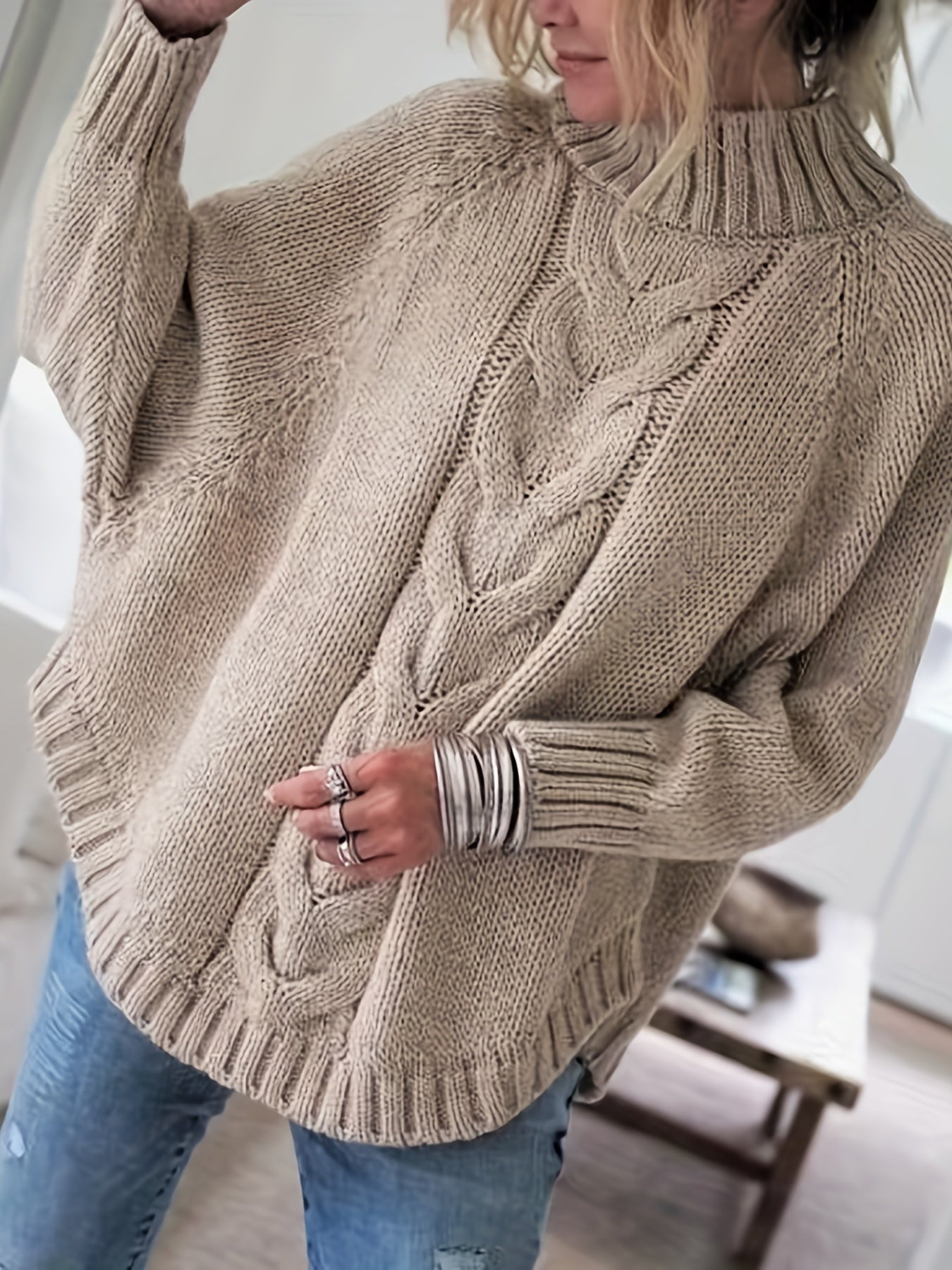 Pull en maille chaud femme – Pull doux et élégant pour hiver