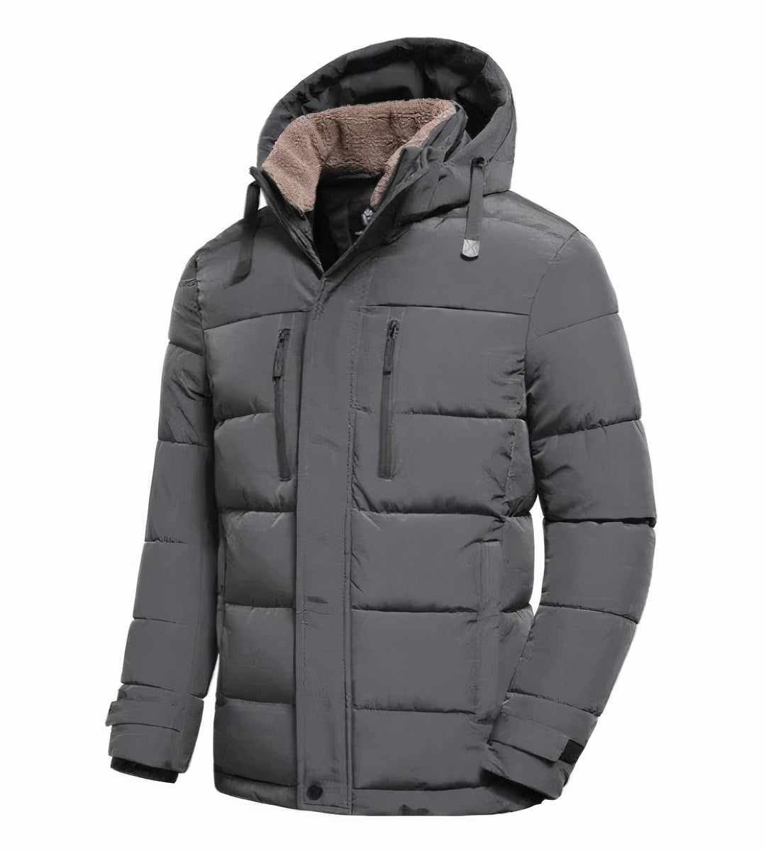 Veste d'hiver imperméable homme – Manteau avec capuche amovible et style moderne