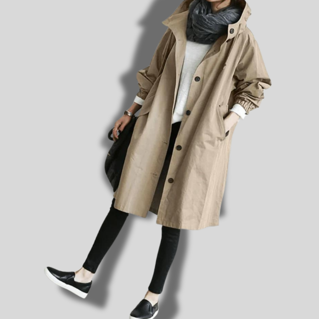 Manteau imperméable femme – Veste avec capuche élégante et pratique