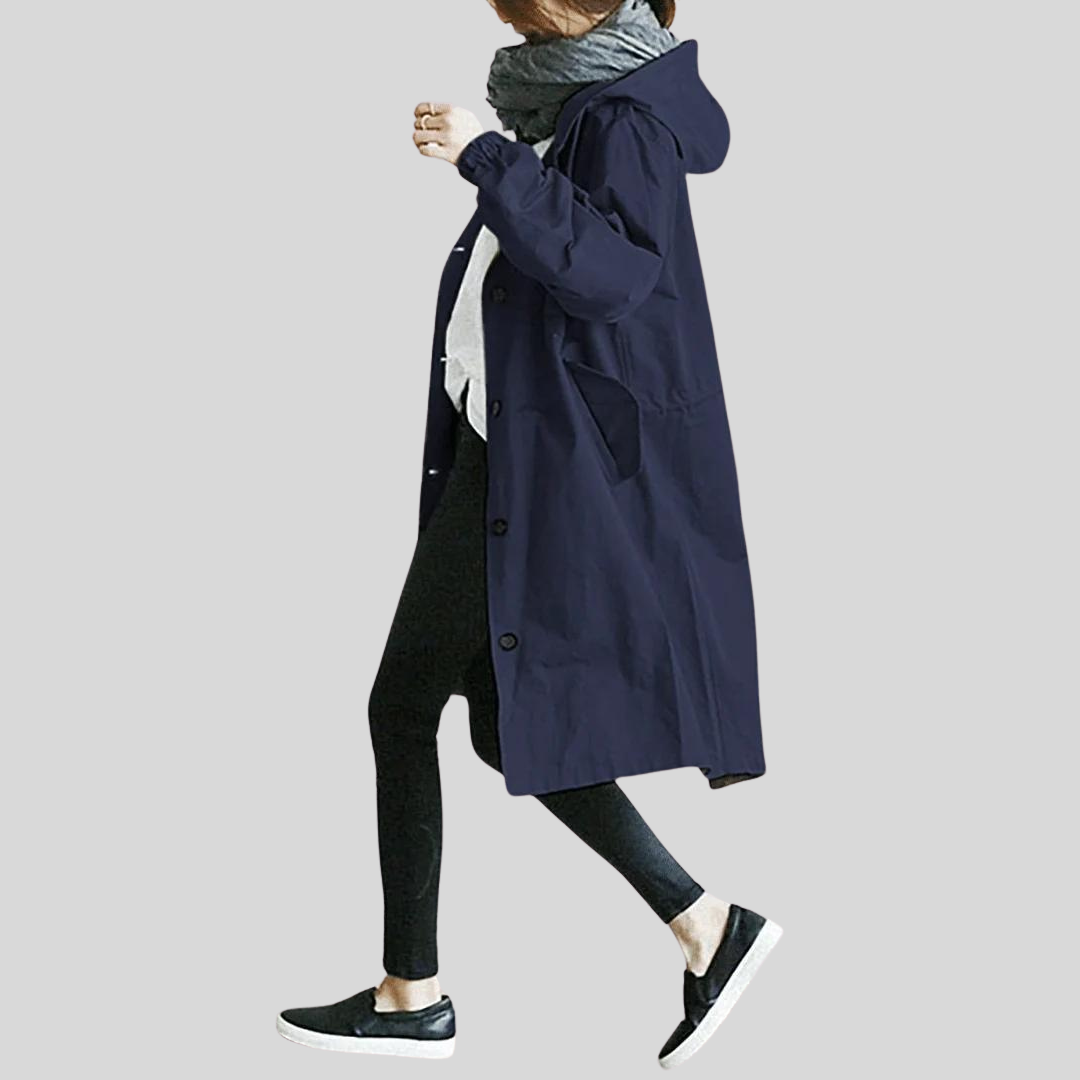 Manteau imperméable femme – Veste avec capuche élégante et pratique