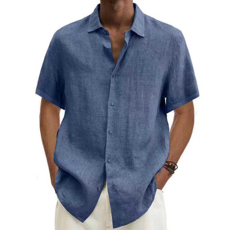 Chemise d'été homme – Chemise légère intemporelle en coton pour occasions décontractées